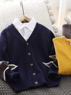 เสื้อผ้าเด็กผู้ชาย เสื้อสเวตเตอร์เด็กผู้ชาย เสื้อคลุมตัวนอก BEBOY