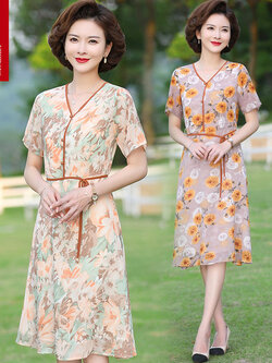 เดรสวัยผู้ใหญ่40-60ปี เดรสคุณแม่ ชุดเดรสทำงานวัยผู้ใหญ่ แบรนด์ MAMA DRESS