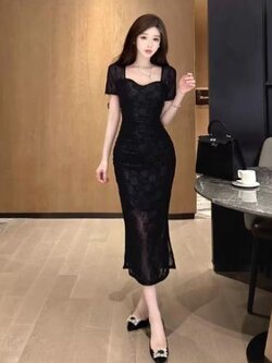 เดรสสีดำสุภาพ เรียบหรู ดูดี เหมาะกับทุกโอกาส | เดรสผู้หญิงแฟชั่นสุภาพ