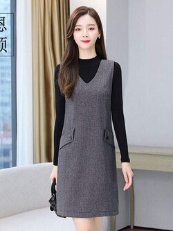 เดรสเอี๊ยมกระโปรง เอี๊ยมกระโปรงยาว