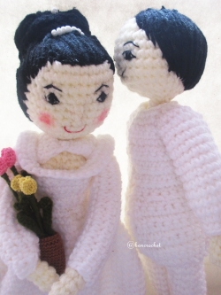 ตุ๊กตาแต่งงาน wedding dolls amigurumi crochet