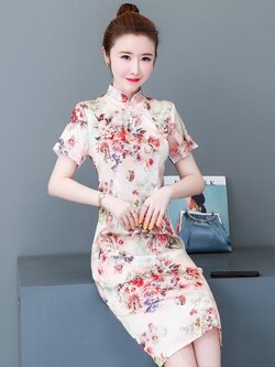 ชุดเดรสคอจีนสวยๆ ชุดแซกคอจีน ลูกไม้ ชุดคอจีนสวยๆ เสื้อกี่เพ้า คอจีน