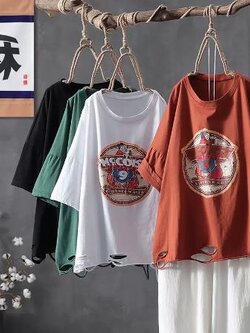 เสื้อยืดวินเทจ ฟรีไซส์อกเสื้อประมาณ 38-42