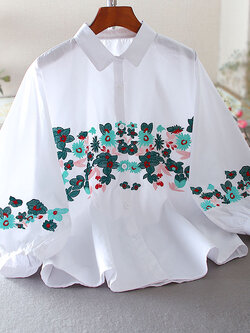 เสื้อลินิน เสื้อผ้าฝ้ายลินิน เสื้อเชิ้ตผ้าลินิน ปักลายสวยๆด้วยด้าย สไตล์VINTAGE