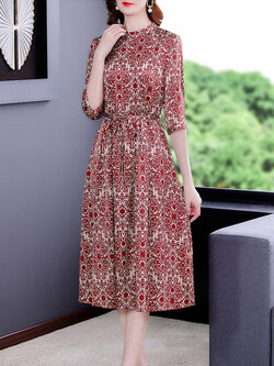 เดรสวัยผู้ใหญ่40-60ปี เดรสคุณแม่ ชุดเดรสทำงานวัยผู้ใหญ่ แบรนด์ MAMA DRESS