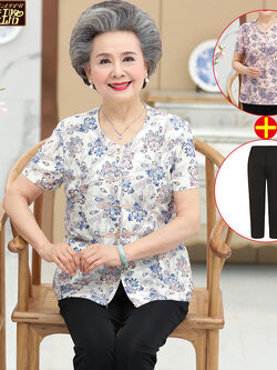 เสื้อคุณยาย เสื้อผู้วัยอายุ60-70ปี เสื้ออาม่า เสื้อผู้สูงอายุ