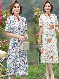 เดรสวัยผู้ใหญ่40-60ปี เดรสคุณแม่ ชุดเดรสทำงานวัยผู้ใหญ่ แบรนด์ MAMA DRESS