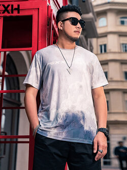 เสื้อยืดผู้ชายอ้วน S-5XL(อกเสื้อ39-51นิ้ว)