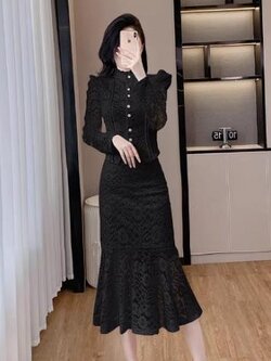 เดรสสีดำสุภาพ เรียบหรู ดูดี เหมาะกับทุกโอกาส | เดรสผู้หญิงแฟชั่นสุภาพ