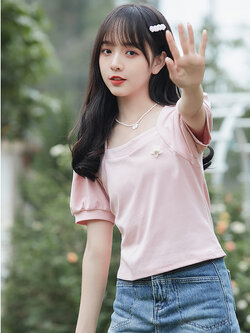 เสื้อผ้าวัยรุ่นเกาหลี เสื้อยืดวัยรุ่นผู้หญิง มีขนาด S M L XL