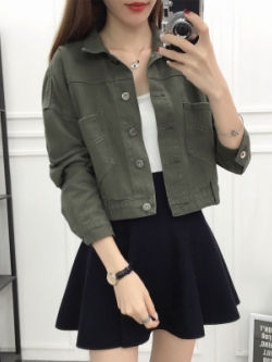 เสื้อแจ็คเก็ตยีนส์ เสื้อยีนส์ผู้หญิงเทห์ๆ