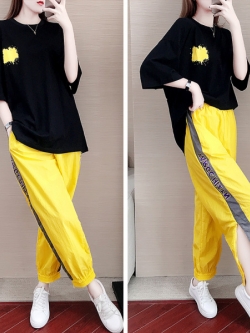 ชุดวอร์ม สูทเกาหลี Jumpsuit ชุดจั้มสูท ชุดเซท 2 ชิ้น ชุดกีฬาผู้หญิง ชุดออกกำลังกาย เสื้อกันหนาว ชุดวอร์มคู่