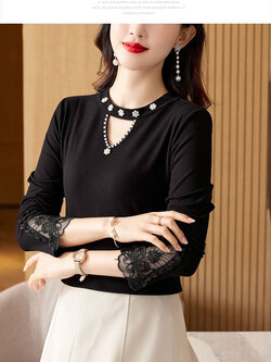 เสื้อยืดสีดำ แฟชั่น เสื้อยืด T-shirt สีดำ สวมใส่สบาย ไม่ร้อน