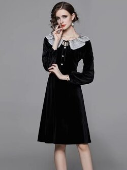 ชุดเดรสออกงาน ชุดเดรสเรียบหรู เนื้อผ้าดี ใส่แล้วเป๊ะ