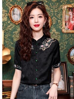 เสื้อเชิ้ตผู้หญิงใส่ทํางาน 390 บาทต่อชิ้น ฟรีค่าจัดส่ง