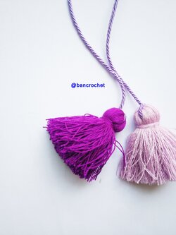 Bancrochet พู่ห้อยกระเป๋า/ที่ห้อยกระเป๋าแฮนด์เมด Tassels keychain hanging for bags หลากสี 4 นิ้ว
