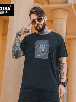 เสื้อยืดผู้ชายอ้วน S-5XL(อกเสื้อ39-51นิ้ว)