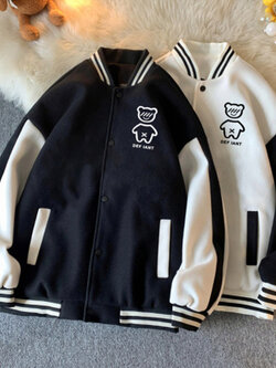 เสื้อแจ็คเก็ตเบสบอล เสื้อคลุม เสื้อแขนยาวสไตล์เกาหลี