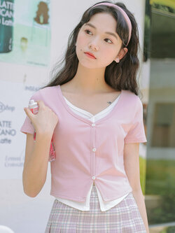 เสื้อผ้าวัยรุ่นเกาหลี เสื้อยืดวัยรุ่นผู้หญิง มีขนาด S M L XL