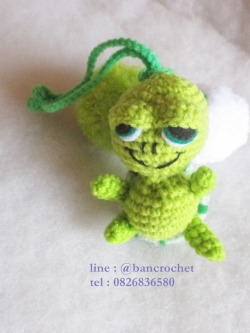 ที่ห้อยกระเป๋า พวงกุญแจตุ๊กตา เต่าแซมมี่ถักโครเชต์ sammy dolls pom pom amigurumi crochet keychain