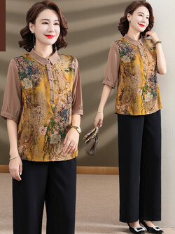 เสื้อผ้าคุณแม่วัย 60 เสื้อคนแก่ผู้หญิงวัย60