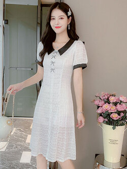 เดรสวัยรุ่น เดรสลูกไม้ชีฟอง By Meiyi women's clothing