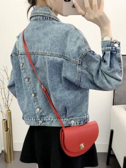 เสื้อแจ็คเก็ตยีนส์ เสื้อยีนส์ผู้หญิงเทห์ๆ