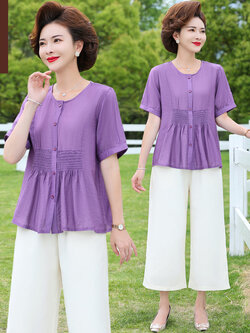 เสื้อผ้าคุณแม่วัย 60 เสื้อคนแก่ผู้หญิงวัย60