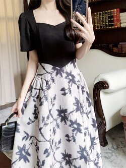 เดรสคนอ้วนวัยรุ่น L-4XL(อก38-46 นิ้ว)