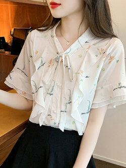 เสื้อลูกไม้ แขนสั้น