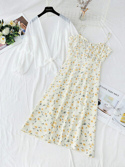 เดรสชีฟอง เดรสลายดอกไม้ Fairy House