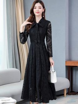 เดรสสีดำสุภาพ เรียบหรู ดูดี เหมาะกับทุกโอกาส | เดรสผู้หญิงแฟชั่นสุภาพ