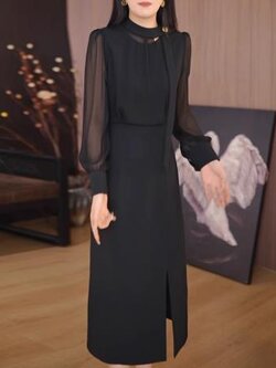 เดรสสีดำสุภาพ เรียบหรู ดูดี เหมาะกับทุกโอกาส | เดรสผู้หญิงแฟชั่นสุภาพ