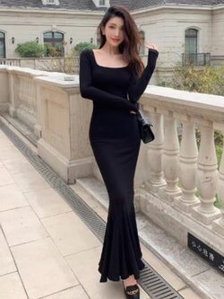 เดรสสีดำสุภาพ เรียบหรู ดูดี เหมาะกับทุกโอกาส | เดรสผู้หญิงแฟชั่นสุภาพ