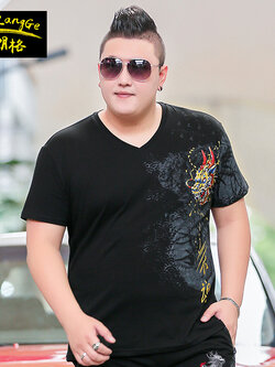 เสื้อยืดผู้ชายอ้วน S-5XL(อกเสื้อ39-51นิ้ว)