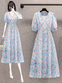 เดรสแขนสั้น มีไซส์ L-4XLอก 38-47 นิ้ว ใส่ได้ทั้งสาวหุ่นดีน่ารักจนถึงสาวอวบพลัสไซส์ จัดส่งฟรี! ทักแชทสั่งซื้อ