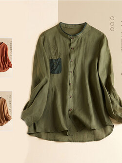 เสื้อลินิน เสื้อผ้าฝ้ายลินิน เสื้อเชิ้ตผ้าลินิน