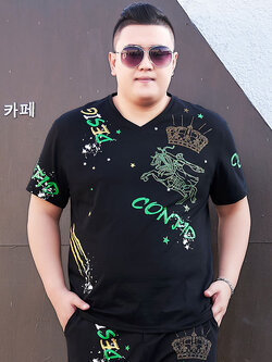 เสื้อยืดผู้ชายอ้วน S-5XL(อกเสื้อ39-51นิ้ว)