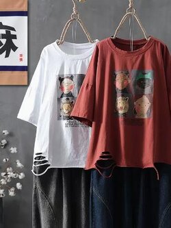 เสื้อยืดวินเทจ ฟรีไซส์อกเสื้อประมาณ 38-42