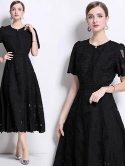 เดรสสีดำสุภาพ เรียบหรู ดูดี เหมาะกับทุกโอกาส | เดรสผู้หญิงแฟชั่นสุภาพ