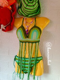 Bancrochet ที่คาดผมถักโครเชต์ crochet headband หลากสี 2*13 inch