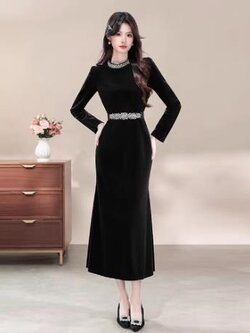 เดรสสีดำสุภาพ เรียบหรู ดูดี เหมาะกับทุกโอกาส | เดรสผู้หญิงแฟชั่นสุภาพ