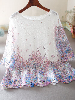 เสื้อลินิน เสื้อผ้าฝ้ายลินิน เสื้อเชิ้ตผ้าลินิน ปักลายสวยๆด้วยด้าย สไตล์VINTAGE