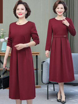 เดรสวัยผู้ใหญ่40-60ปี เดรสคุณแม่ ชุดเดรสทำงานวัยผู้ใหญ่ แบรนด์ MAMA DRESS