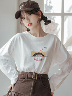 เสื้อผ้าวัยรุ่นเกาหลี เสื้อยืดวัยรุ่นผู้หญิง มีขนาด S M L XL