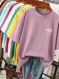 เสื้อยืดคอตตอน สกรีนลายน่ารัก มีหลากหลายสี ส่งฟรีทั่วไทย BY JIMIAO