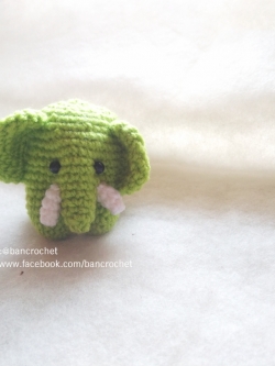 ช้างถักตัวกลมขนาด 3*3 นิ้ว