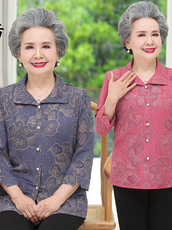 เสื้อคุณยาย เสื้อผู้วัยอายุ60-70ปี เสื้ออาม่า เสื้อผู้สูงอายุ