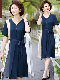 เดรสวัยผู้ใหญ่40-60ปี เดรสคุณแม่ ชุดเดรสทำงานวัยผู้ใหญ่ แบรนด์ MAMA DRESS