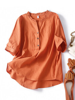 เสื้อลินิน แบบเสื้อสวยๆ เสื้อผ้าฝ้ายลินิน เสื้อเชิ้ตผ้าลินิน BY LININ